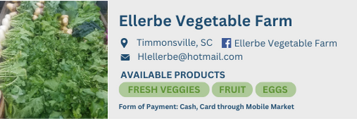 Ellerbe Vegetable Farm (peedee)